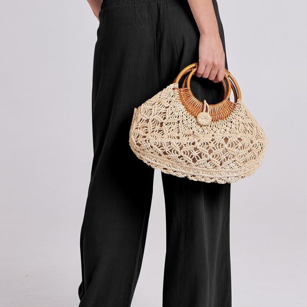 Lightweight Loose Fit Linen Pants with Pockets - Stylish and Comfy Summer Wear - Picture 6 of 8